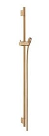 hansgrohe Duschstange Unica' S Puro 0,90m mit Brauseschlauch 1,60m, Brushed Bronze