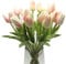 HEPENG Künstliche Tulpen Set mit Real Touch Effekt | 20 Stück in Rosa & Champagner (32 cm) | Wetterfeste Deko für Hochzeit, Garten & Wohnzimmer | UV-Beständig & BPA-frei