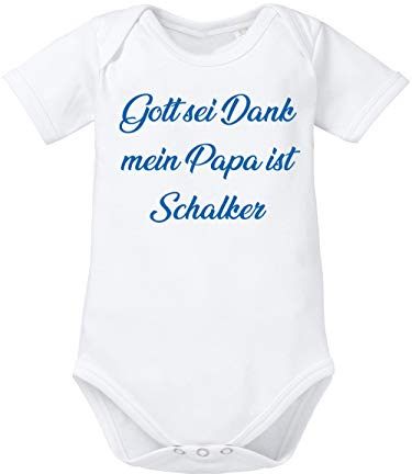 clothinx Gott Sei Dank, mein Papa ist Schalker, Lustiges Fussballmotiv Baby Body Bio