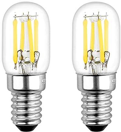 Akynite T22 E14 LED Fridge Bulbs Cool White 6000K, 300LM, AC 230V, SES Pygmy Bulbs E14 3W LED Replacement for Refrigerator Bulb 25W, Small Screw E14 Cooker Hood Light Bulbs, Pack of 2
