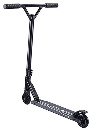 Scooter acrobatique pour Enfants de 6 à 12 Ans - 360 Swivel Spin - Micro Trick Scooter avec poignées de Style vélo, Parfait pour Les débutants (Noir)