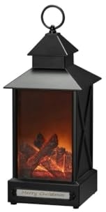 Konstsmide LED Laterne, Kamin 8h Timer, 4 warm weiße Dioden, batteriebetrieben, Außen, 0, 4W, Batterie: 3 x C 1, 5V (exkl.) - 4345-000
