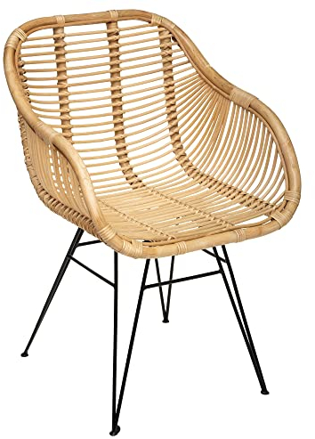 Atmosphera - Fauteuil Koeta - métal et rotin
