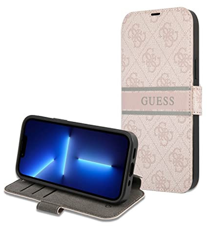 Guess GUBKP13X4GDPI Hülle für iPhone 13 Pro Max 6,7 rosa buchen 4G Stripe