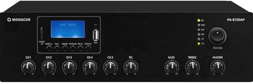 Monacor PA-812DAP ELA-Verstärker 120W 1-Kanal 1-Zonen