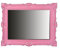 Generisch Specchio da parete in stile barocco, 90 x 70 cm, anticato, barocco, rococò, shabby chic, stile giovanile, design retrò, con ornamenti, lussuoso e raffinato (rosa) 58SP