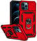 Hitaoyou iPhone 12 Pro Max Case with Camera Cover & Kickstand, Slide Lens Protection + 360° Rotate Ring Stand, Impact-Resistant, Shockproof, Protective Bumper,Covers for iPhone 12 pro max Red