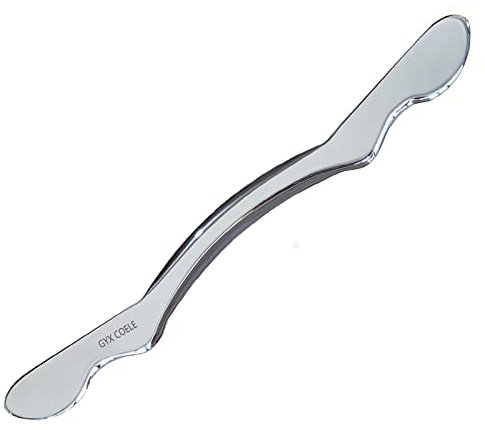 GYX COELE Gua Sha Massage-Werkzeug, medizinische Qualität, Edelstahl, IASTM Werkzeug, Weichgewebetherapie für Rücken, Arme, Beine, Schulter (lange Stange)