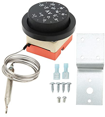 Capillary Car Thermostat, 10PCS 0‑120°C Adjustable Electric Fan Thermostat Switch, Electric Fan Thermostat Switch Radiator AC 250V for Automotive Car Truck