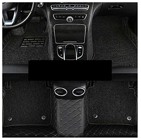 Auto Fußmatten Für VW Für Touran 2006 2007 2008 2009 2010 2011 2012 2013 2014 2015 LHD Teppiche Doppelschicht Auto Fußmatten Fußmatten (Color : 3pc-Black Black blk)