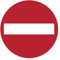 Autocollant Signalétique plastifié rond sticker résistant à l’eau NF ISO7010 - Adhésif laminé résistant aux UV - Sens Interdit - Diamètre 10 cm