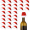 30 Stück Mini Weihnachtsmützen für Weihnachtsweinflaschen Kleine Weihnachtsmütze für Handgefertigte Nikolausmütze zu Hause Weihnachtsbaum Tisch Puppe Geschirr Weihnachten Basteln