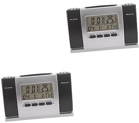 Warmhm 2St Zeit Uhr Lotusschalen aufblasbarer Pool Geschenk Uhr klappbarer Ofen-Windschutz kleines Metall drehende Uhr herrenuhren Innentemperaturuhr Projektionsuhr Digital Thermometer
