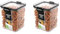Sistema Ultra Tritan Airtight Pantry Storage Container, 920 ml Square Food Storage Container, Stackable with Locking Clips, BPA-Free, Clear with Black Accents (Pack of 2)