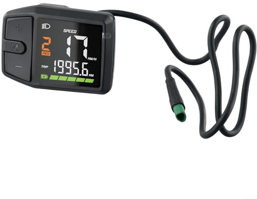 FUBESK Écran de vélo électrique pour M500 für M600 BBS01 02 HD Moteur DZ41, affichage du protocole UART/CAN, ABS, noir (UART)