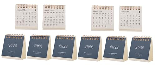 Lurrose 10stücke Mini Tischkalender Stilvolles Tragbares Design Für Büro Zuhause Und Klassenzimmer Dekorativer Jahresplaner Mit Einfacher Handhabung Und Modischem Look