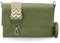 BRISE Umhängetasche Damen Echtes Leder ELISA Handgemachte Handtasche Kleine Schlanke Tasche 3 Fächer Crossbody Bag mit Ledergurt + Optionalen Breiten Gemusterten Riemen Made in Italy (Khaki-2)