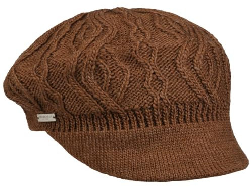 Seeberger Annelie Knit Newsboy Cap Damen, Braun, Einheitsgröße, Braun, 6.75-7.5
