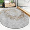 Pmnadfdag Teppich Oval Wohnzimmer 160 x 230 cm Waschbarer Kurzflor rutschfest Weich für Schlafzimmer Küche Arbeitszimmer Moderner Tintenstil in Grau