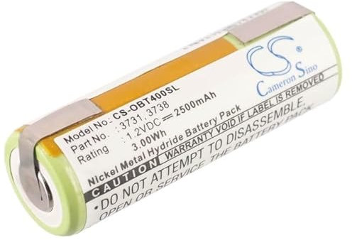 Eotdoo Batterie de rechange 2500 mAh pour brosse à dents Oral-B 9900, 8000, 8300, 8500, 9500, Triumph 4000, 5000, 9000, 9400, 9500, 9900, Numéro de pièce : 3731, 3738