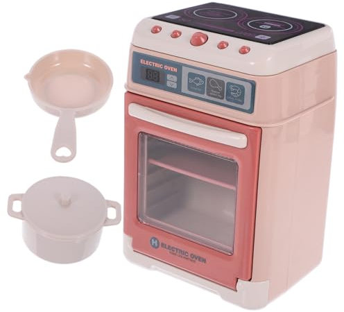 SUPVOX Horno De Juguete Portátil y Seguro Juguete De Cocina Eléctrico para Niños Detalles De Dibujos Animados