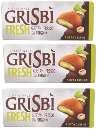 Grisbi Fresh, Biscotti al Pistacchio da Frigo, Confezione da 3, L'Originale Gustami Fresco