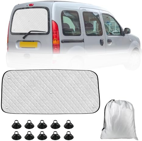 Pare-Soleil de Lunette Arrière Compatible avec Renault Kangoo 2007-2020, Pare-Soleil de Porte Simple, Tapis Thermique Intérieur Protection UV