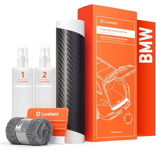 Luxshield Ladekantenschutz Folie für BMW X3 3 (III) G01 I 2017-2021 - Stoßstangenschutz, Kratzschutz, Lackschutzfolie - Carbon Schwarz