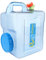 D DOLITY Camping en Plein Air Voyage Voiture Seau d'eau Bidon d'eau Jerrican Portable Poignée de Transport - Clair, 8L