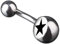 viva-adorno 1 Stück Bauchnabel Piercing Banane 316L Chirurgenstahl 20 Verschiedene Motive Z380, S2 Stern schwarz
