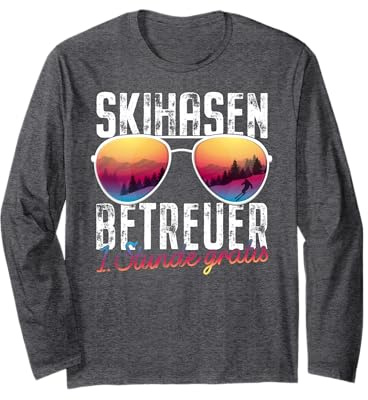 Lustiges Après-Ski Outfit Skihasen Betreuer Skiurlaub Party Langarmshirt