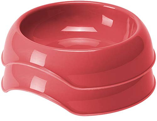 DogCentreⓇ 2 x Red 0.2L Pet Dog Feeding Water Bowls UK 4 Sizes Portable Dishes Puppy Food
