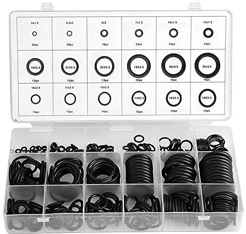 O-Ring-Kit - 279 Teile/Kit Gummi-Tüllenringe, 18 Größen Fisto-Dichtung O-Ringe Sortimentsset Hydraulische Sanitärdichtungen Dichtungssatz Allgemeine Reparatur für Sanitär Sanitär