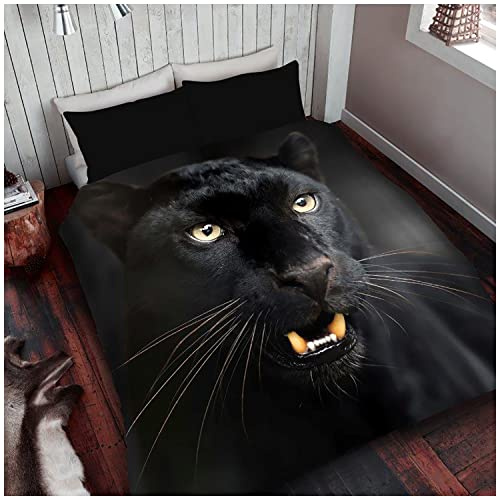 GC GAVENO CAVAILIA 3D Wildlife Throws For Sofas Large, Animal Print Black Throw For Bed Double Couch Bed Chairs, Cosy Fleece Bed Throws, Extra Large Throw Blanket For Bed, 200X240 Cm