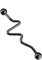 Paula & Fritz® Industrial Ohr-Piercing Stab Herzschlag Zick Zack Chirurgenstahl 38mm Stab-länge 1.6 mm Schwarz Barbell
