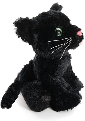 FURRY PLANET TOYS Plüschtier-Königreich, Plüschtier, 21 cm, niedlich, kuschelig, Zoo, Dschungel, Waldfarm (Schwarze Katze)