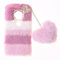 Custodia Peluche per Huawei Mate 10 Lite Carino Morbido Peloso Ciondolo Love Inverno Soffice Caldo Hairball Cover Protettiva Fluffy Cover Bambine Copertura per Huawei Mate 10 Lite, Splicing Pink