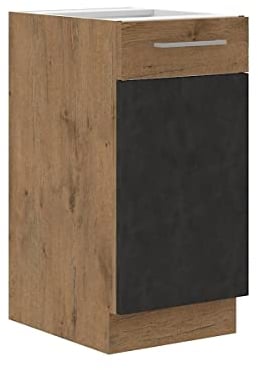Vigo Unterschrank 40 cm Eiche Lancelot Matera Grau Küchenzeile Küchenblock Küche