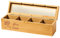 MASTERLASER3.0 Scatola Box The Porta Bustine Tisane in Bambù Personalizzato, con coperchio ed inserto in vetro - Personalizzabile con Nome, Iniziali, Data. Idea regalo