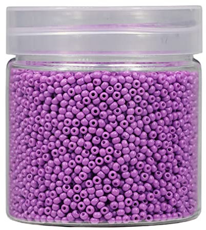 Bala&Fillic 2mm Runde Perlen zum Auffädeln 10000pcs/110 Gramm in Box,12/0 Purpur GlasPerlen kleine Rocailles Perlen für Machen Schmuck Ohrring Armbänder Halskette (Purpur)