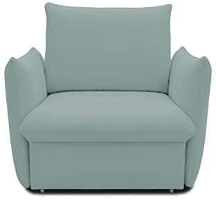 DOMO. collection Sessel Cloud Box, Armsessel mit Schlaffunktion und Boxspringfederung, Schlafsessel, Boxspringsessel, Polstersessel, 120 x 97 x 100 cm (BxTxH), mint