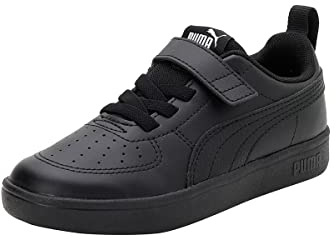 Puma Rickie AC PS Sportschuhe für Kinder, Unisex, Schwarz, 33 EU