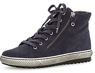 Gabor Damen High-Top Sneaker, Frauen Halbschuhe,Wechselfußbett,Freizeitschuhe,Turnschuhe,Laufschuhe,schnürschuhe,Marine (Smoky),38 EU / 5 UK