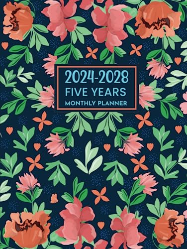 2024-2028 Monthly Planner Five Years: 5-Year Schedule Organizer for January to December 2024-2028