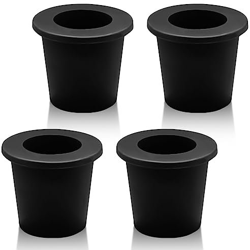 4Pcs Table Umbrella Hole Ring Plug, Silicone Pool Umbrella Sleeve Stabilizer Cone Wedge, Outdoor Umbrella Table Ring Hole Insert for 2-2.5 Inch Table Hole or 1.5 Inch Pool Umbrella Adapter (Black)