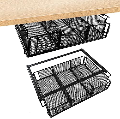 Tiroir de Bureau Organisateur, Boîte à Tiroirs Sous Table Cachée pour le Bureau, la Maison, l'École