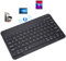 JIMTAB Mini tastiera Bluetooth ultra sottile, portatile, senza fili, ricaricabile, per Apple iPad, iPhone, Samsung, tablet, smartphone, iOS, Android, Windows (10 pollici, nero)