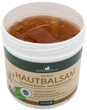 HERBAMEDICUS | Hautbalsam Teufelskralle | Lockert und regeneriert Muskeln/Gelenke durch verbesserte Durchblutung | Zur Muskelentspannung und bei Rückenschmerzen | 100% vegan | Made in Germany | 250ml
