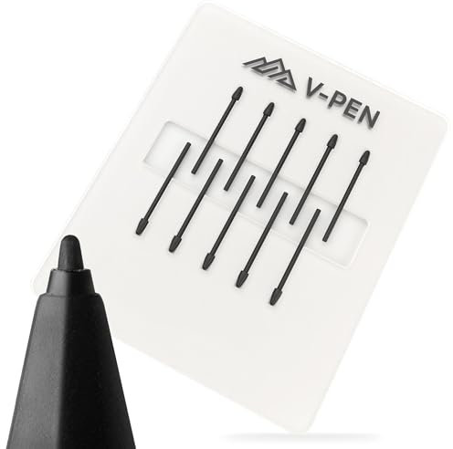 V-Pen Lot de 10 pointes de stylet pour Remarkable 2 – Pointes noires de qualité supérieure pour une installation sans effort, une durabilité améliorée, idéales pour une utilisation professionnelle et