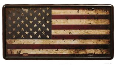 USA Flagge blechschild - metallschild - metall poster - retro schilder - blech - wanddekoration - vintage schild - metal sign - dekoschild - mancave - männerhöhle